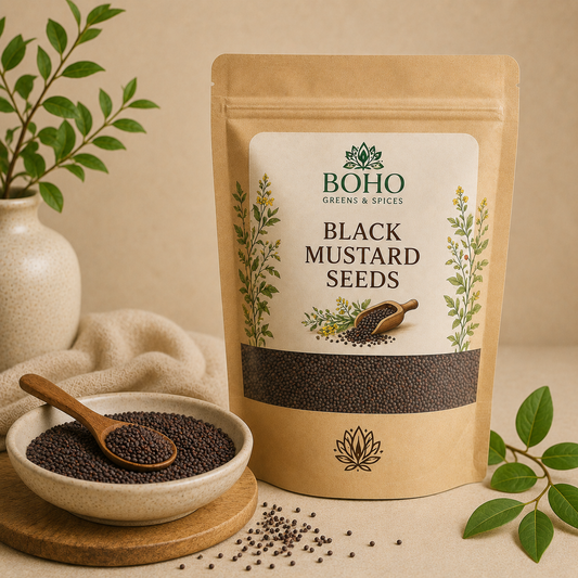 Boho Greens & Spices premium black mustard seeds